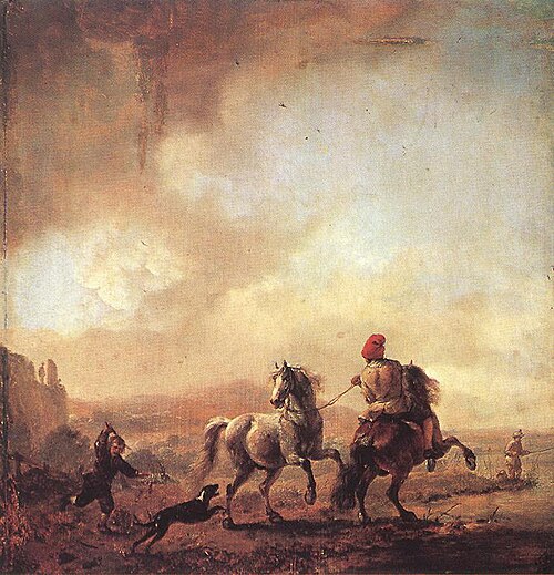 Horses startled by a Dog, 1650, Philips Wouwerman