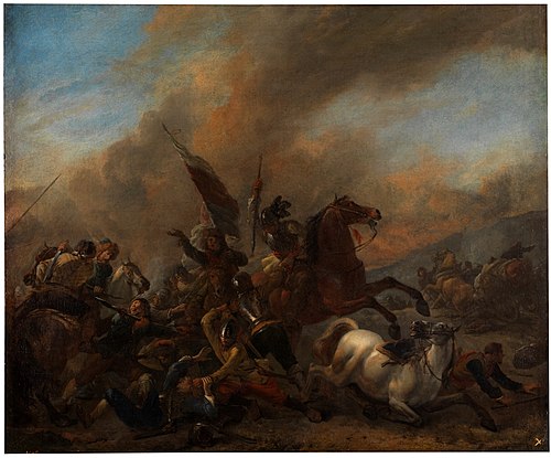 Skirmish among Enemy Troops, 1648, Philips Wouwerman