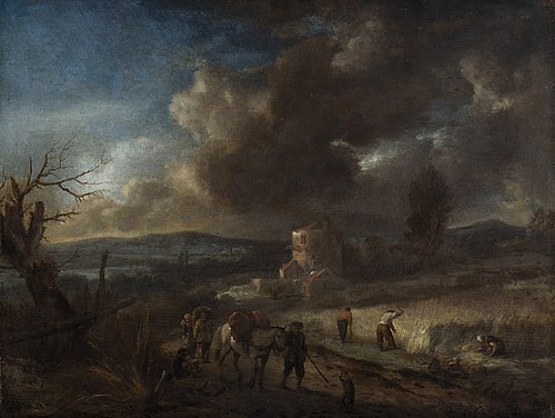Landscape with Harvesters, 1655, Philips Wouwerman