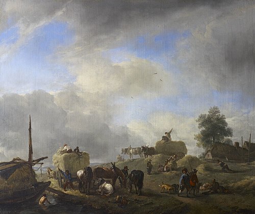 The Hayfield, 1664, Philips Wouwerman