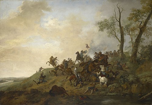 A Skirmish of Cavalry, 1646, Philips Wouwerman