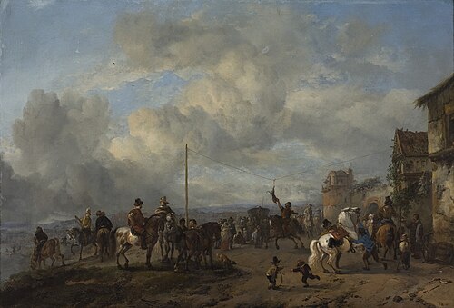 Riding at the Cat, 1655, Philips Wouwerman