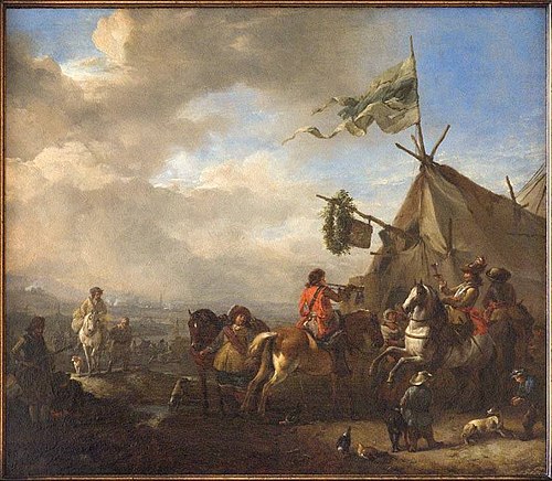 Soldatenlager, , Philips Wouwerman