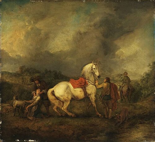 Falconer before Riding Out, 1643, Philips Wouwerman