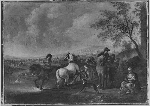 Die Furt (Art des), 1643, Philips Wouwerman