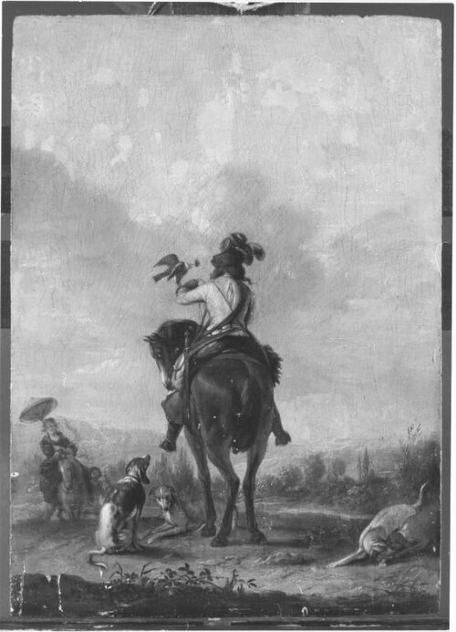 Falkenier zu Pferde (Kopie nach), 1643, Philips Wouwerman