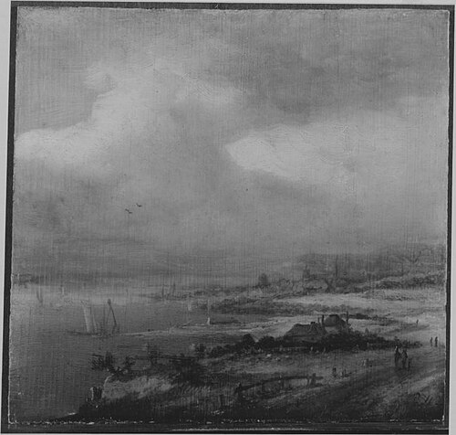 Landschaft am Meeresstrand (Art des), 1643, Philips Wouwerman