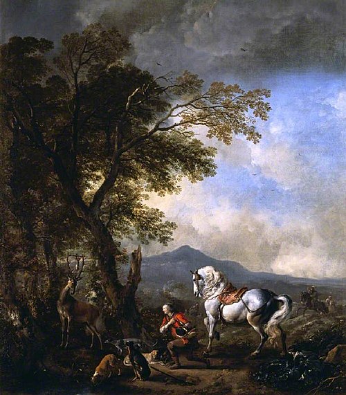 Conversion of St Hubert, 1660, Philips Wouwerman
