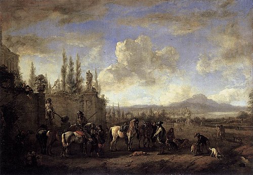 Setting out on the Hunt, 1663, Philips Wouwerman