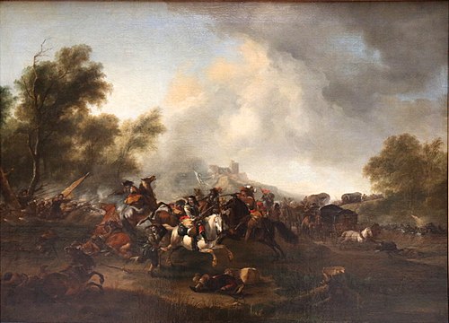 Attaque d'un convoi, 1650, Philips Wouwerman