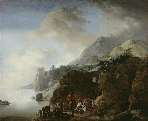 Travelers Awaiting a Ferry, 1649, Philips Wouwerman