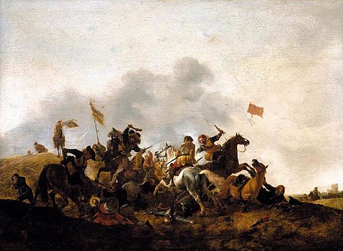 Cavalry Skirmish, 1645, Philips Wouwerman