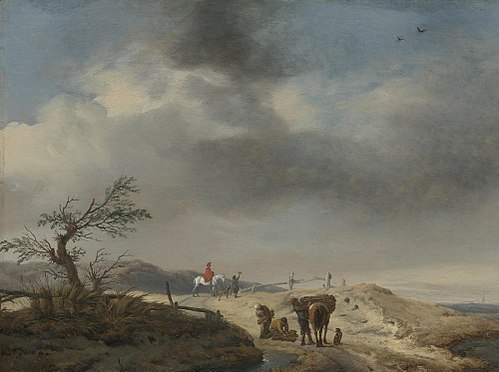Dune Landscape with Figures, 1644, Philips Wouwerman