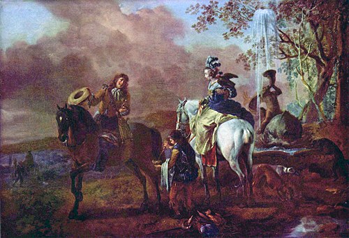Rest for Falconers, 1655, Philips Wouwerman