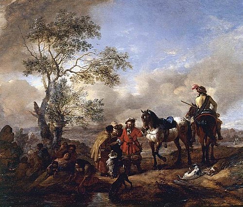 A Gentleman Having his Fortune Told, 1650, Philips Wouwerman