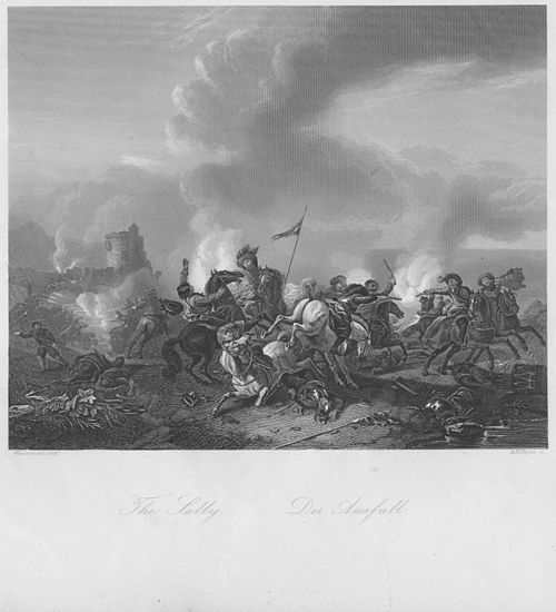Cavalry Battle before a Hill Fort, 1650, Philips Wouwerman