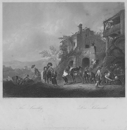Cavaliers in Front of the Hill Smithy, 1650, Philips Wouwerman