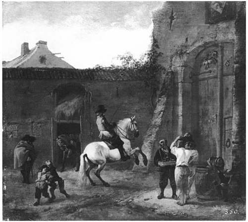 A Horseman in the Inn-Yard, 1649, Philips Wouwerman