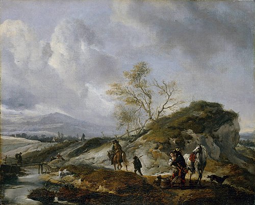 A Cavalier Embraces a Girl, 1660, Philips Wouwerman