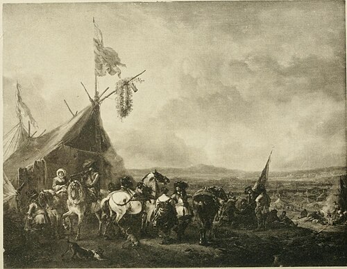 Les Quartiers de Vivandiers, 1650, Philips Wouwerman