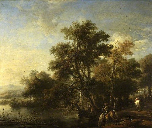 Landscape with a sporting party, , Philips Wouwerman