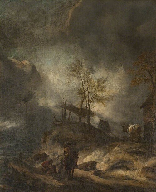 A Landscape with Dunes and Figures, 1653, Philips Wouwerman