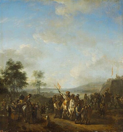 Soldiers with Prisoners in a Landscape, 1660, Philips Wouwerman
