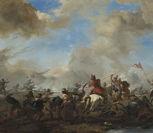 Battle between Europeans and Orientals, 1665, Philips Wouwerman