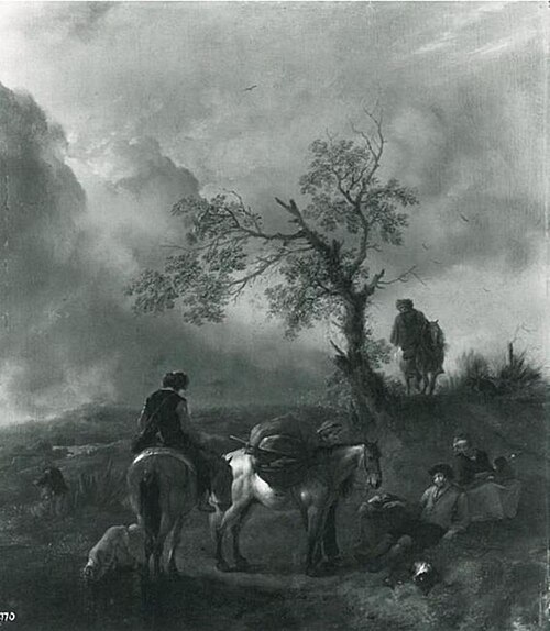 Resting Travellers, 1654, Philips Wouwerman