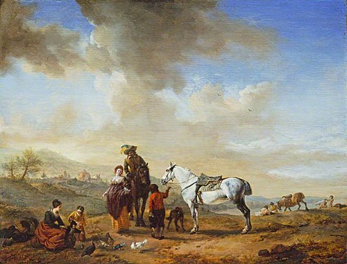 By the Riverside, 1655, Philips Wouwerman