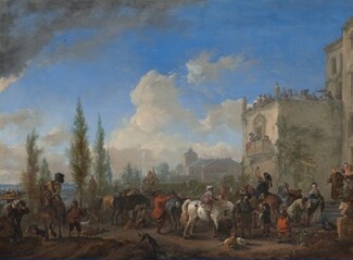 The Departure for the Hunt, 1666, Philips Wouwerman
