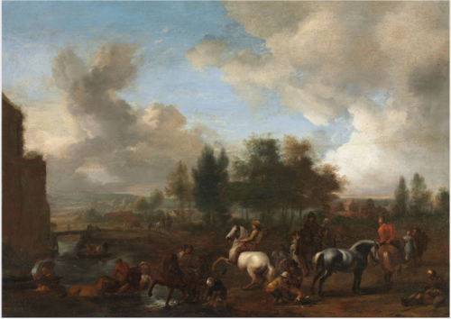 Horses Watering: a Landscape, , Philips Wouwerman