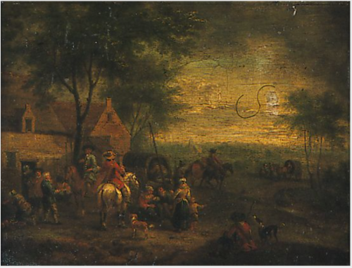A Halt with Caravans, , Philips Wouwerman