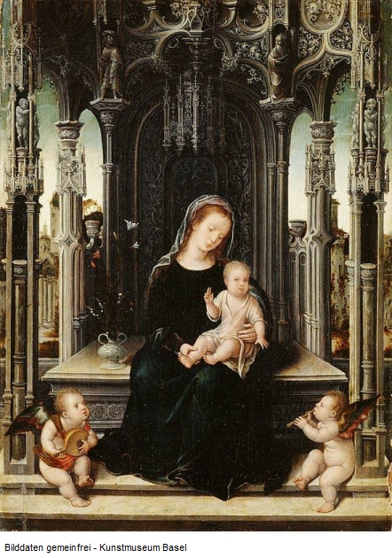 Vierge à l'Enfant entourée d'angelots musiciens, 1519, Bernard van Orley