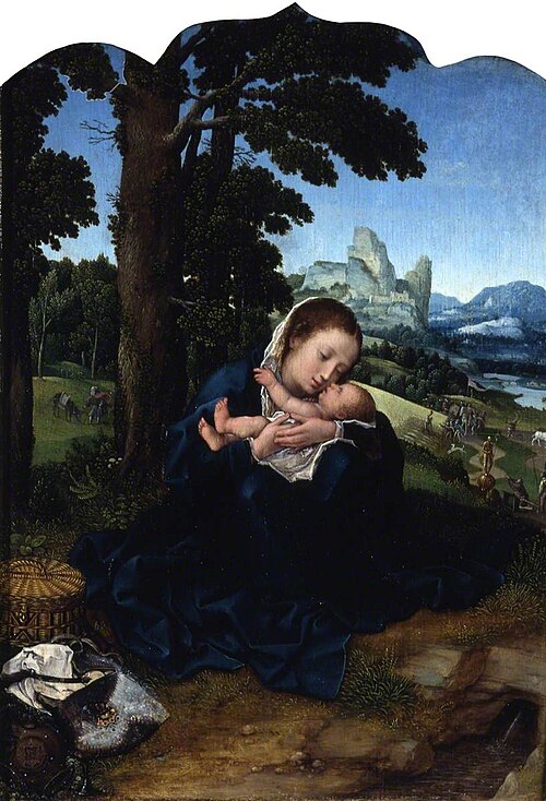 The Virgin and Child Resting in an Imagined Landscape, , Bernard van Orley