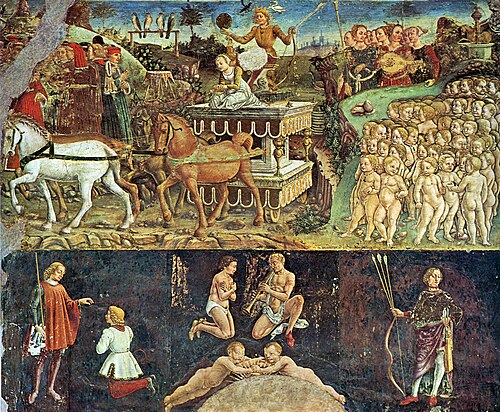 Fresque des mois : Mai, 1468, Francesco del Cossa