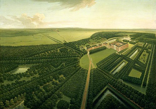 A Bird's-eye View of Dunham Massey from the South-east, 1750, John Harris