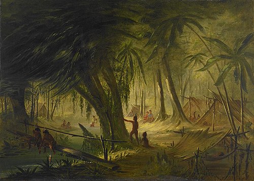 Indian Encampment, 1855, George Catlin