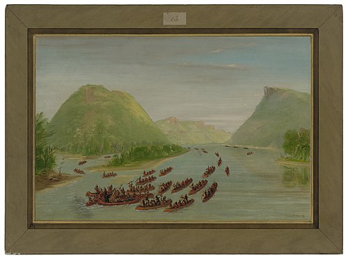 Father Hennepin and Two Companions Made Prisoners by the Sioux.  April 1680, 1847, George Catlin