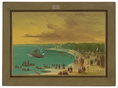 First Sailing of the Griffin on Lake Erie.  August 7, 1679, 1847, George Catlin