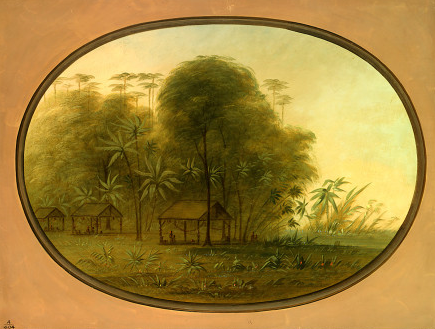 Arowak Village, 1861, George Catlin