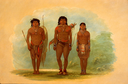 Chaco Chief, His Wife, and a Warrior, 1861, George Catlin