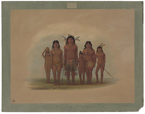 A Connibo Indian Family, 1861, George Catlin