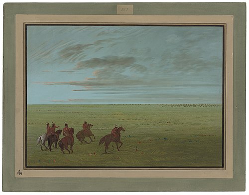Connibos Starting for Wild Horses, 1861, George Catlin