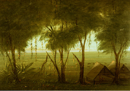 A Connibo Village, 1861, George Catlin