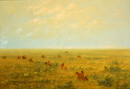 Driving the Pampas for Wild Cattle - Connibo, 1861, George Catlin