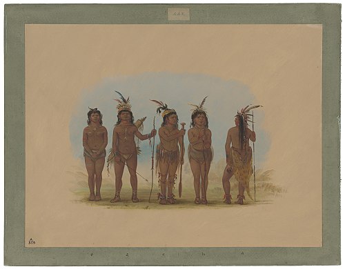Five Caribbe Indians, 1861, George Catlin