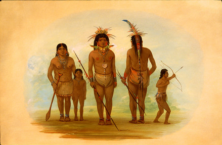 Five Iquito Indians, 1861, George Catlin
