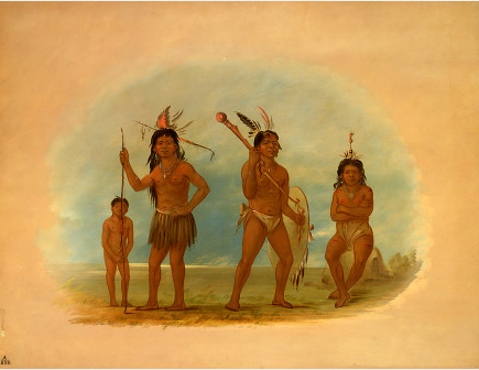Four Arowak Indians, 1861, George Catlin
