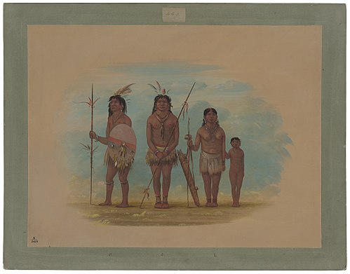 Four Xingu Indians, 1861, George Catlin